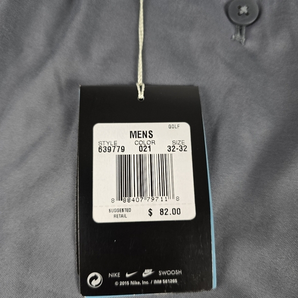 Nike Golf Pants Men 32X32 Dri-Fit Tour Performance Grey Flat Front Stretch Pants - Picture 5 of 8